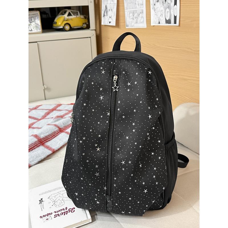 Spring New Schoolbag Women's Korean Ins Sweet Stars Girl Travel Small Backpack High Value Mori Backpack