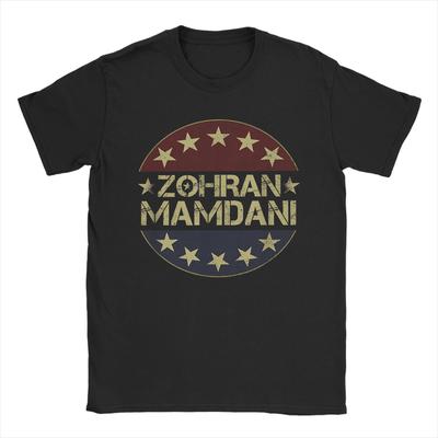 Zohran Mamdani Koszulka Letnia Modne Koszulki Męskie 100% Bawełna Okrągły Dekolt 4XL 5XL 6XL Najlepsze Koszulki Krótki Rękaw Vintage Koszulka