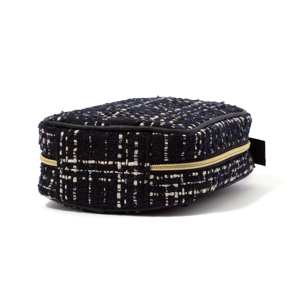 Francfranc Tweed Stand Pouch, Black