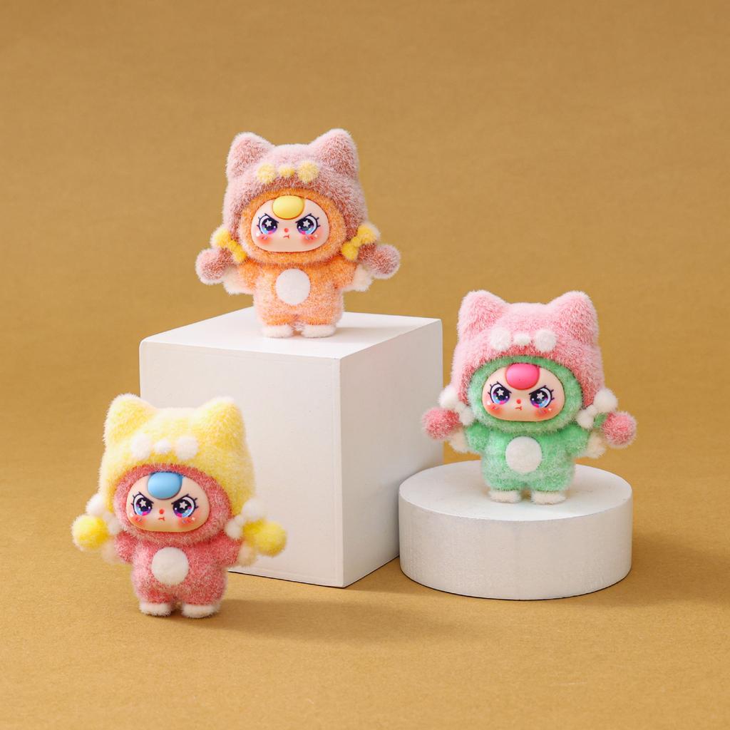 9pcs/Set Baby Three Figure Toy Mini Rabbit Figurine Desktop Decoration Model Ornaments Toys Boys Girls Christmas Gifts