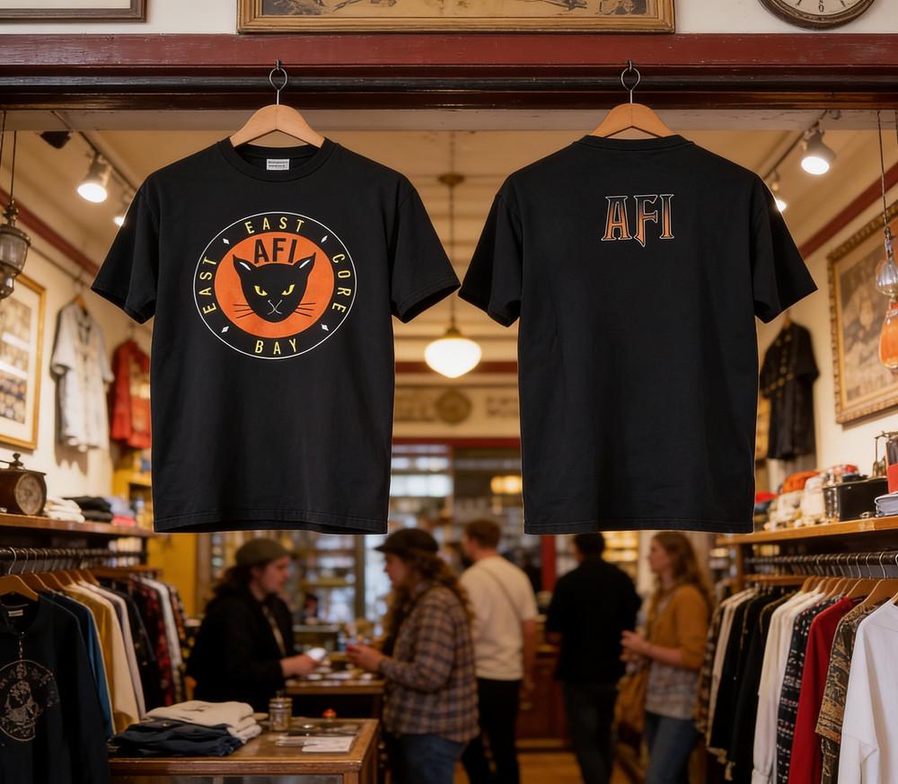 

AFI East Bay Hardcore Reprint 90s black 2 side T shirt Men Women S-5XL Unisex T-Shirt L