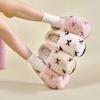2025 New Fluffy Slippers Winter Indoor Home Heating and Velvet Outer Wear Thick-soled Cotton Slippers Women's