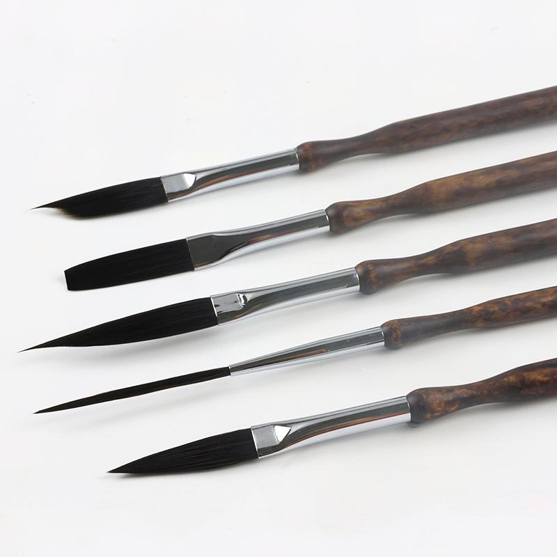 Detail Paint Brush Set for Watercolor Oil Painting High Performance Portable Artist Brushes for Fine Details and Miniatures