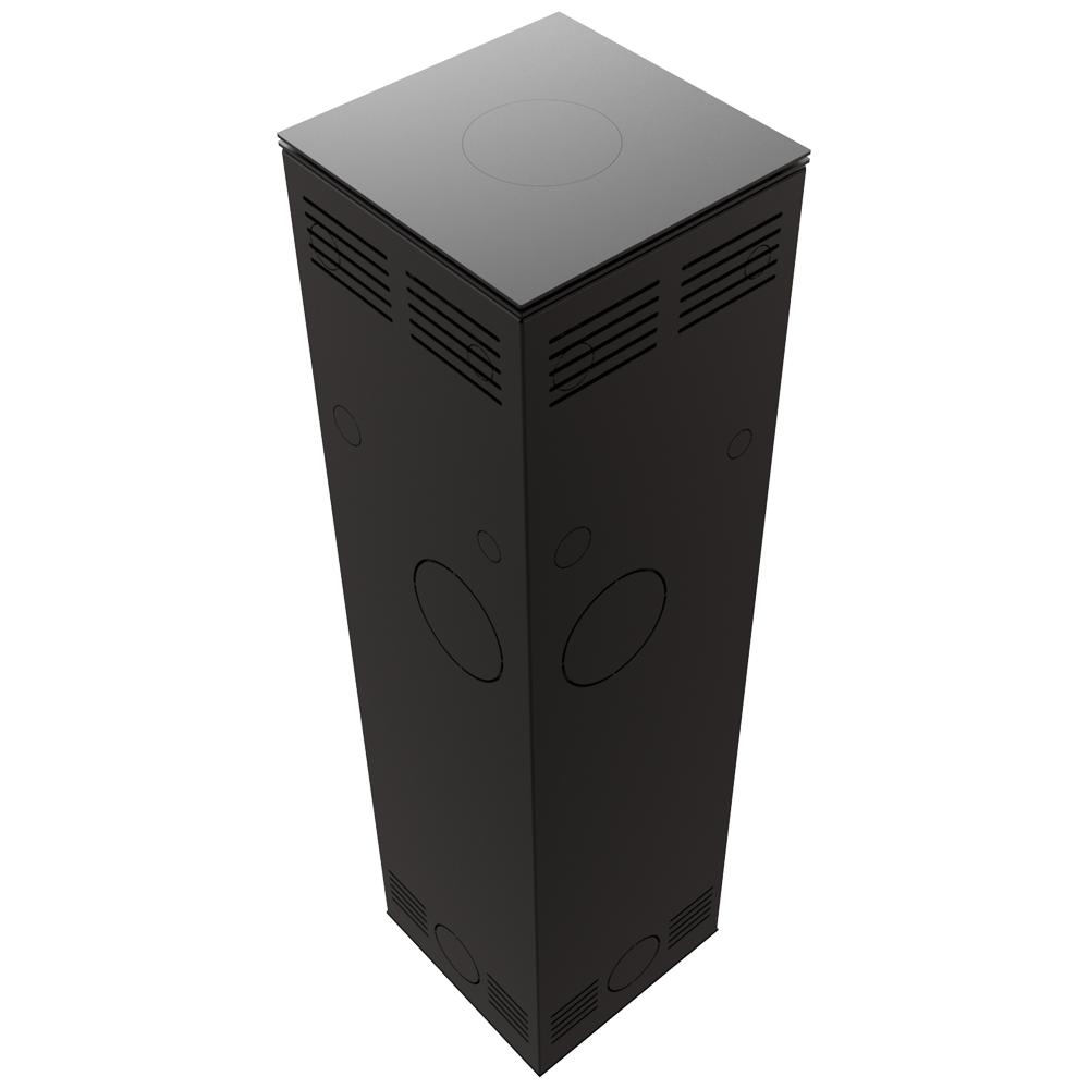 Wood Burning Steel Stove KRATKI TORA/L 8 kW Ø 150 Quartz Sinter NATURALI PIETRA DI SAVOIA GRIGIA BOCCIARDATA Black Thermotec Self Closing Door