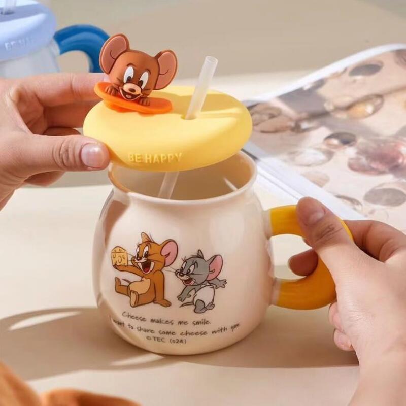 Cute Tom and Jerry 450ml Lid Mug 1p Housewarming Tom