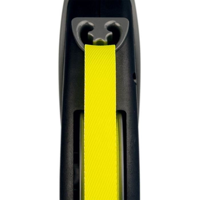 Laisse enrouleur Flexi Neon Giant - FLEXI - GT3-210-S-NEO-12 - Noir et jaune - Pour chiens jusqu'à 50 kg