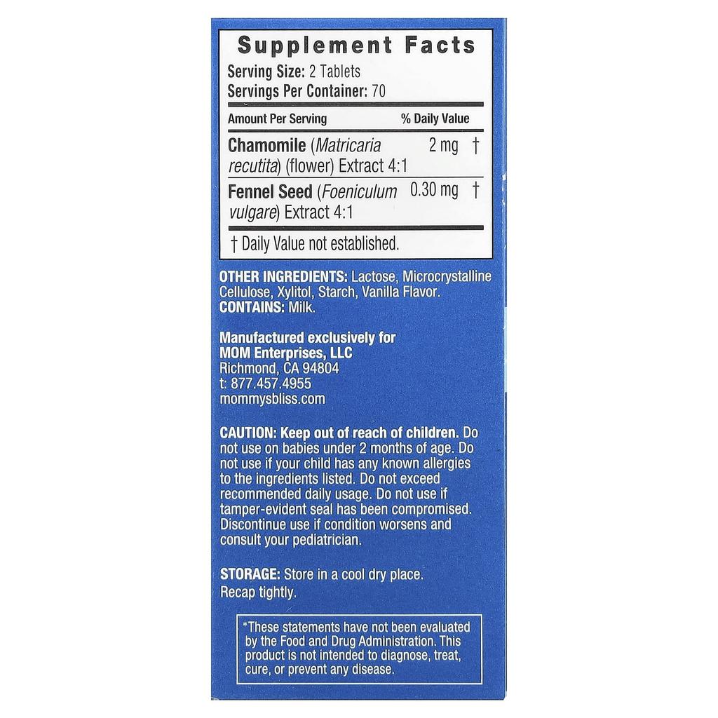 Mommy's Bliss Baby Little Gum Calming Oral Tablets, 2 Months+, 140 Tablets
