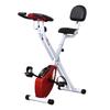 Cyclette con Resistenza Magnetica, 8 Livelli, Altezza Regolabile, Display LCD, Rosso + Bianco