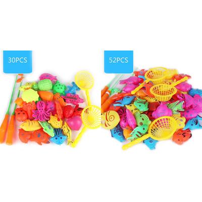 30/52 pezzi giocattoli da pesca magnetici set di canne da pesce in plastica bambini che giocano regali con l'acqua