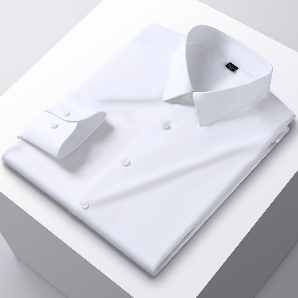 Haine Bărbat Bani Vechi de Lux Slim Fit Cămașă de Gală Mânecă Lungă Stretch în 4 Direcții Super Moale Mătase Fără Riduri Nasturi Cămăși Formale