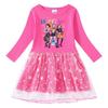 Vestido de Princesa de Malla con Lentejuelas Kpop Demon Slayer para Niñas - Manga Corta