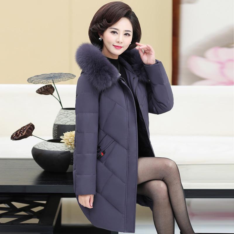 2024 Women's Plus Size Fur Collar Winter Down Jacket - Fashionable, Warm, Thickened Mother's Trend.