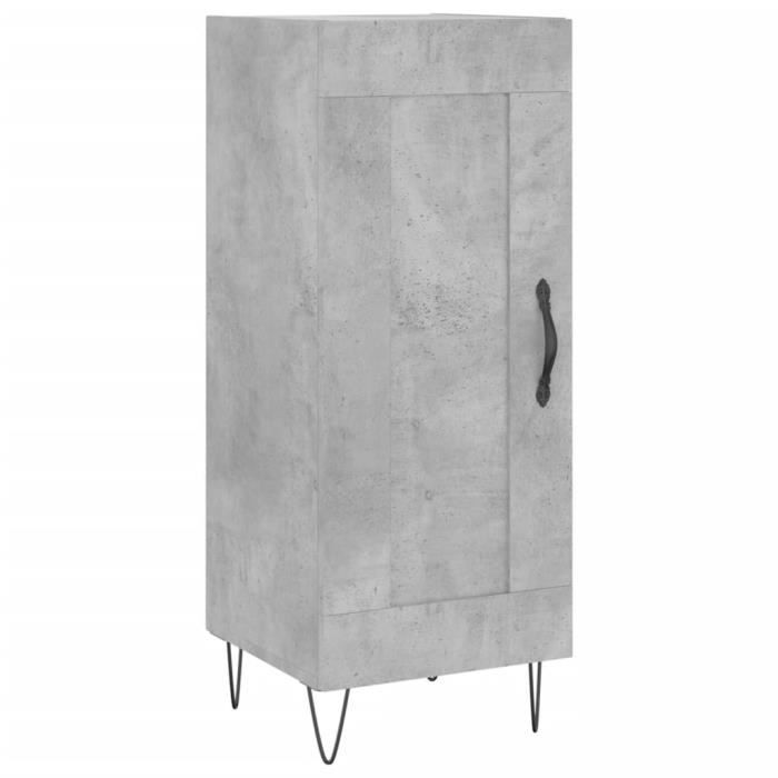 VidaXL Buffet Gris béton 34,5x34x90 cm Bois d'ingénierie 830440
