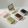 Creative Engagement Ring Case Velvet Jewelry Packaging Durable Book Shape Ring Box  Travel