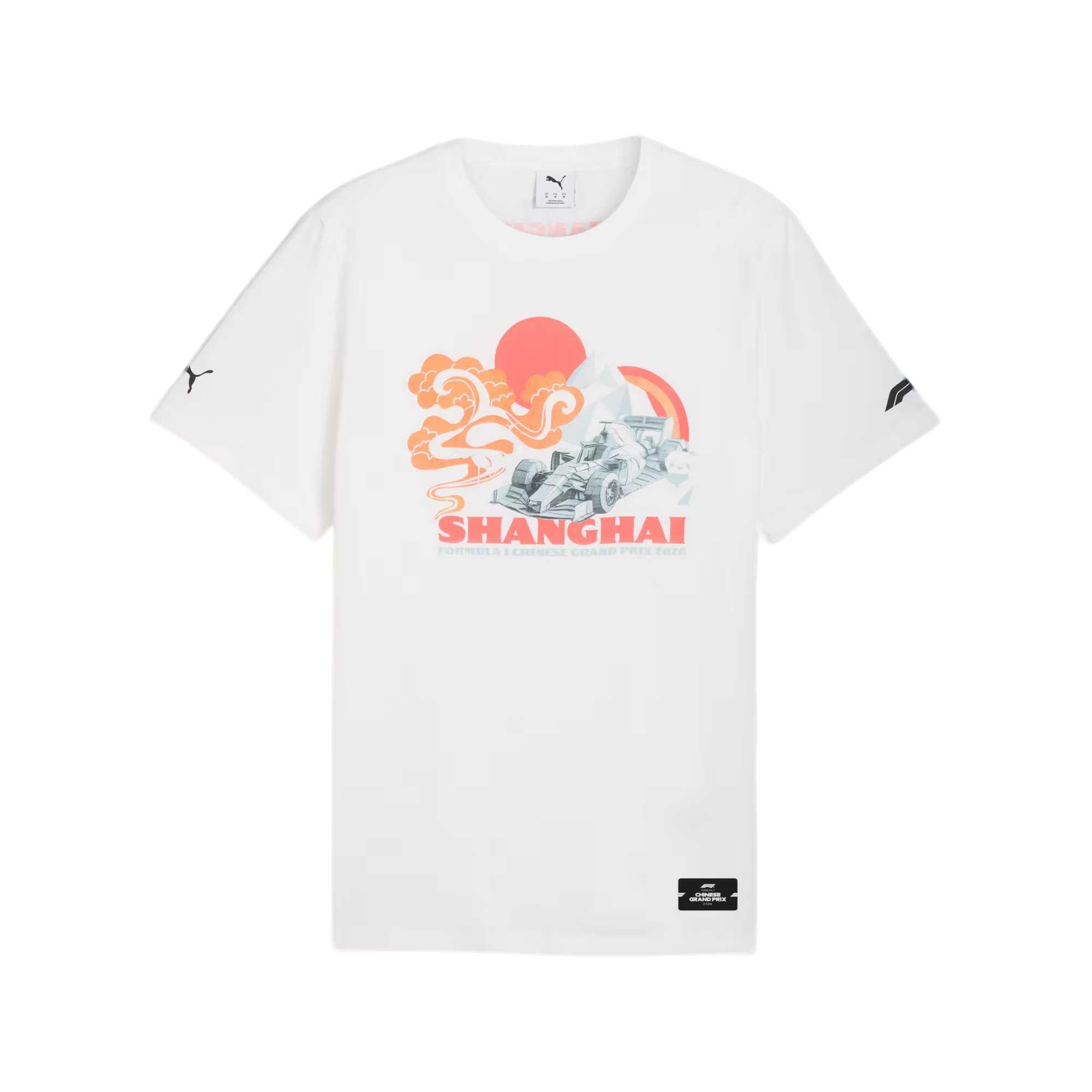 Puma F1 China Letter Pattern Printed Crew Neck Pullover T-Shirt Men tops 634508-02 S