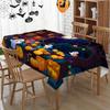 Happy Halloween Pumpkin Rectangle Tablecloth for Tables Home Dinner Reusable Table Cloth for Wedding Party Halloween Decorations