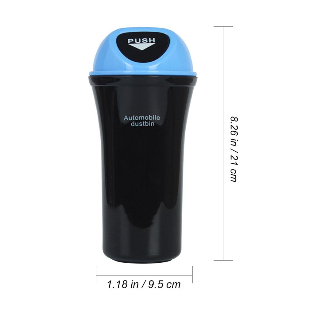 Car Trash Can Garbage Bin Waste Rubbish Mini Storage Can Vehicle Plastic Trash Bucket, Yellow