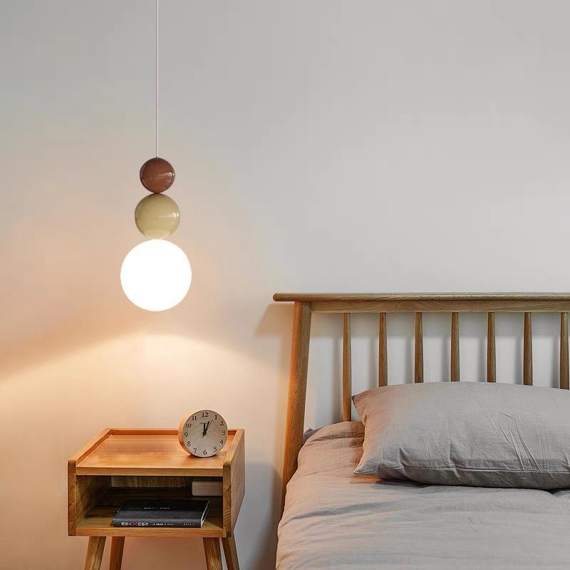 Nordic Modern Simple LED Ceiling Pendant Lamps Interior Corridor Café Bedroom Bedside Hanging Lights Cream Bulb Small Lighting