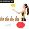 Silikon-Massage-Therapie-Griffball für Handgelenk-Finger-Krafttraining Stressabbau(Rot 25)
