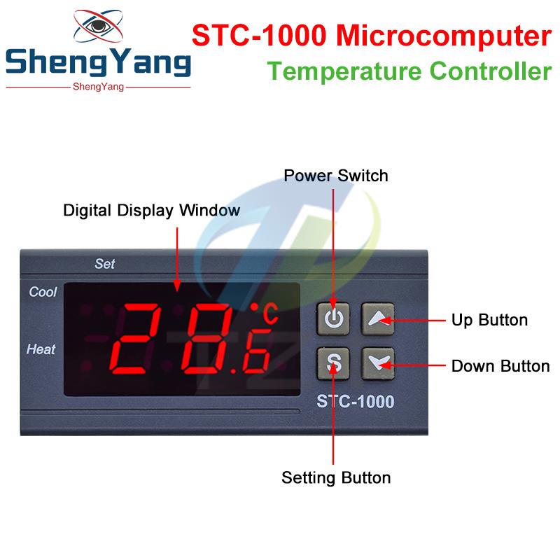 STC-1000 STC 1000 Termostat Digital LED pentru Controler de Temperatură Incubator Termoregulator Releu Încălzire Răcire 12V 24V 220V