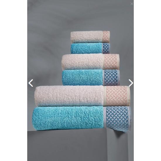 6-teiliges Badeset aus türkischer Baumwolle, Gesichtshandtuch, Badetuch, 6-teilig