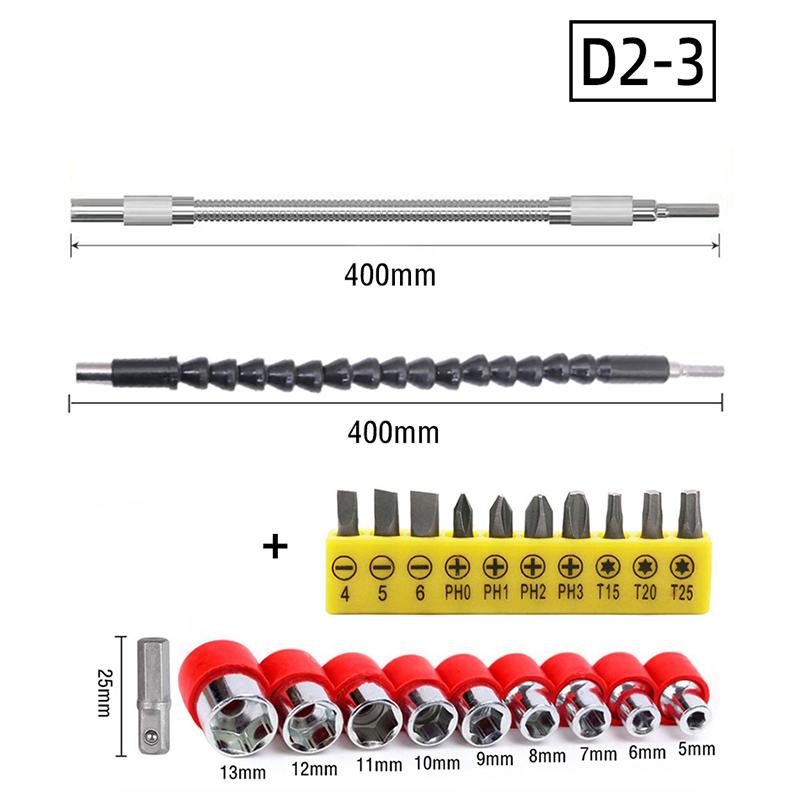 90 Angle Screwdriver Set Socket Holder Adapter Adjustable Bits Drill Bit Screw Driver Tool Hex Bit Socket Slotted Phillips Bits