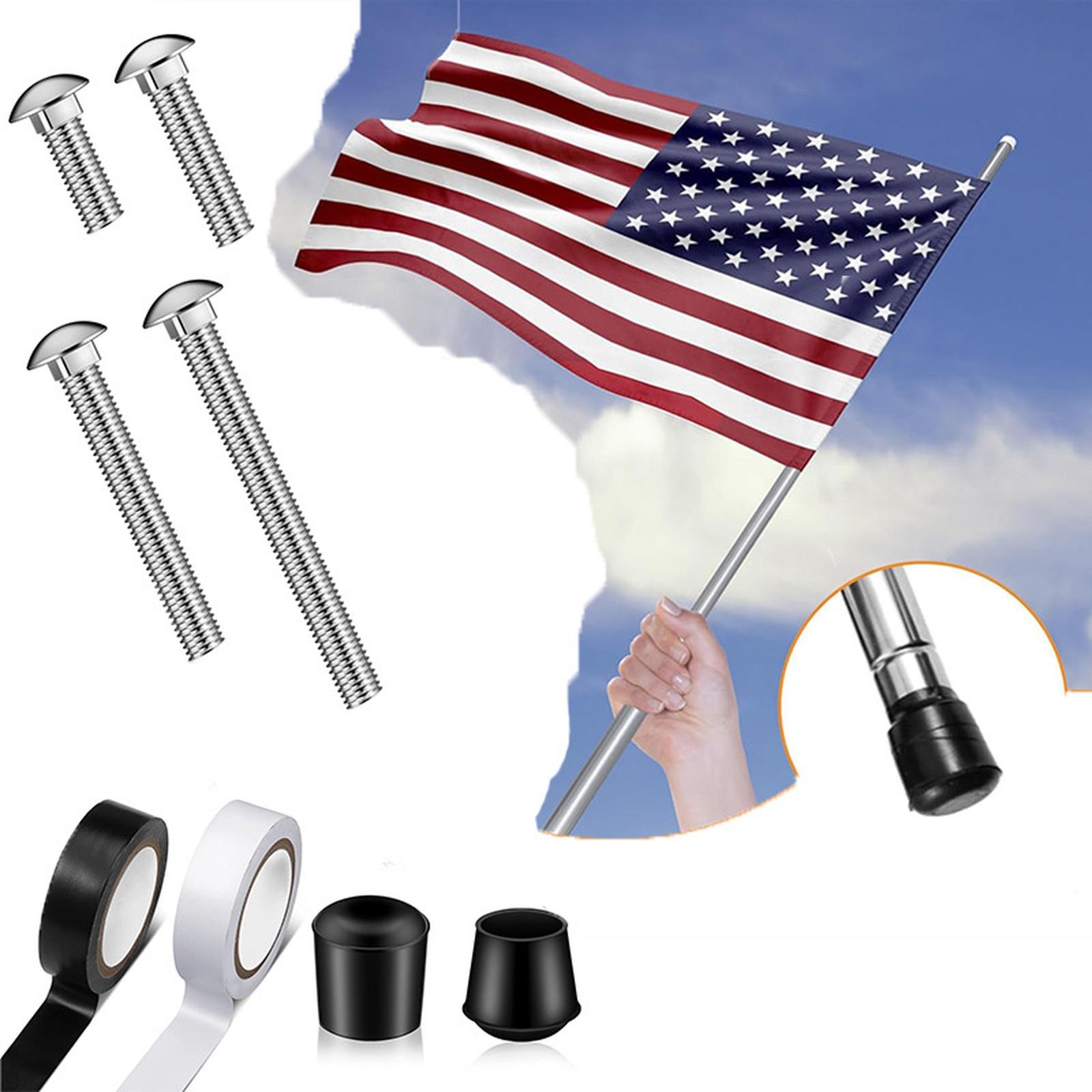 

Stainless Steel Flagpole Weight Anchor Kit - Heavy-Duty Counterweight Anchor & Flagpole Protector for Color Guard Poles one size срібний