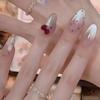 Xiaohongshu Handmade Red Floral Nail Art: Wearable, High-End Whitening Nail Tips Stickers