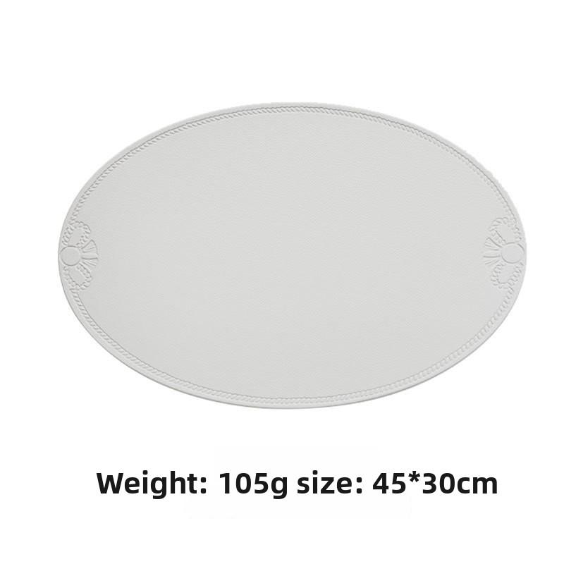 Retro Imitation Leather Placemat Waterproof and Oil-proof Western Dining Mat Nordic Thermal Insulation Mat Table Mat Household Anti-scalding Mat
