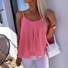 Summer Casual Spaghetti Strap Loose Chiffon Women's Tank Top