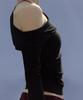 Debiweeo Drape Two-Way Long Sleeve Devi-T0143-Black