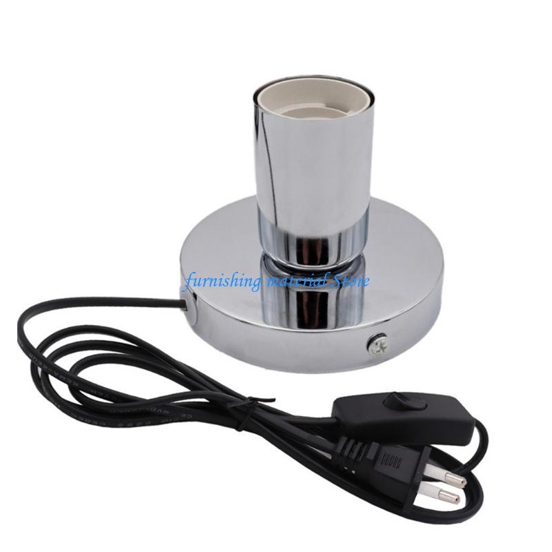 Y5GD E27 Lamp Holder Light Socket Replacement Metal Desktop Lamp Base Holder
