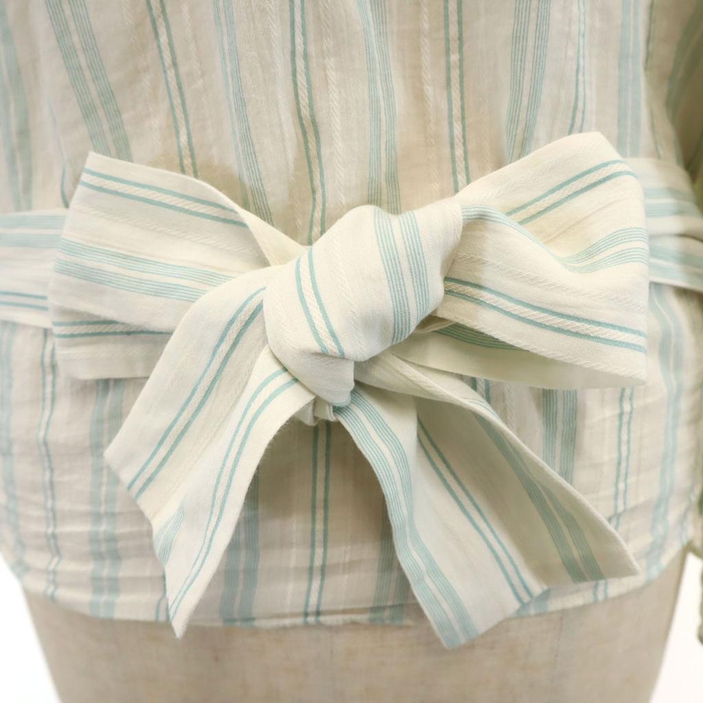 PUBLIC TOKYO made in Japan Gestreifte 7/8-Ärmel-Bluse Damen Gebraucht