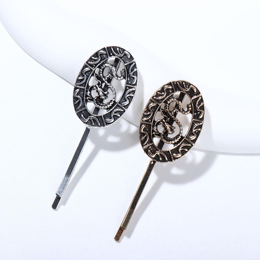 Geometric Shape Dragon Shape Hairpin Chinese Style Headwear Female Hair Accessories Metal Hair Clip