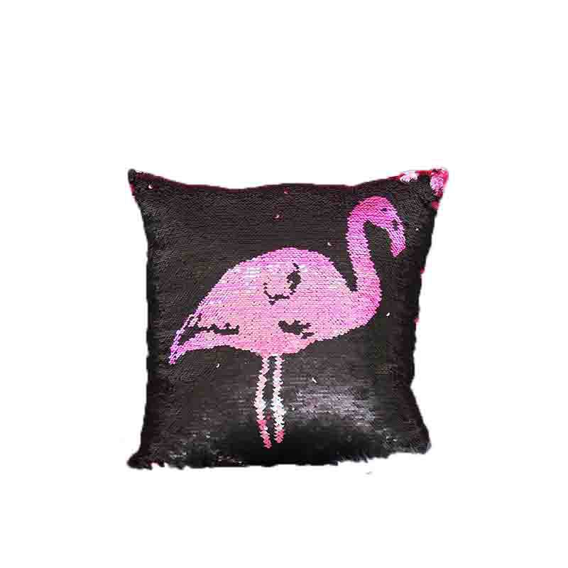 New Double-sided Transformable Sequin Pillow Cover, Positioning Embroidered Unicorn Pattern Pillow Cushion, Core Not Included
