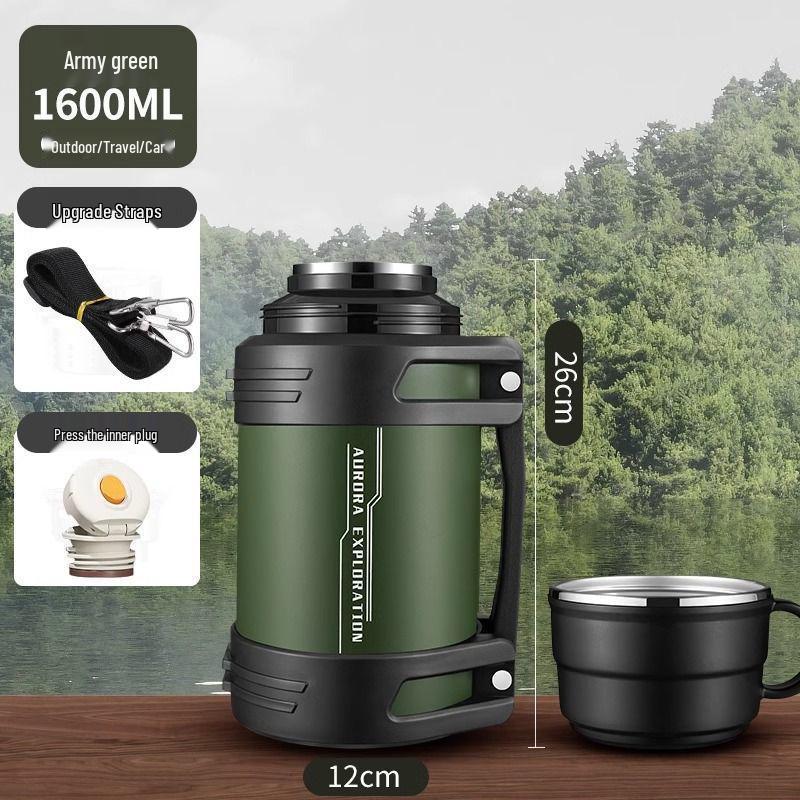 316 Stainless Steel Large Capacity Travel Thermos Flask – Portable Insulated Water Bottle for Hot & Cold Beverages