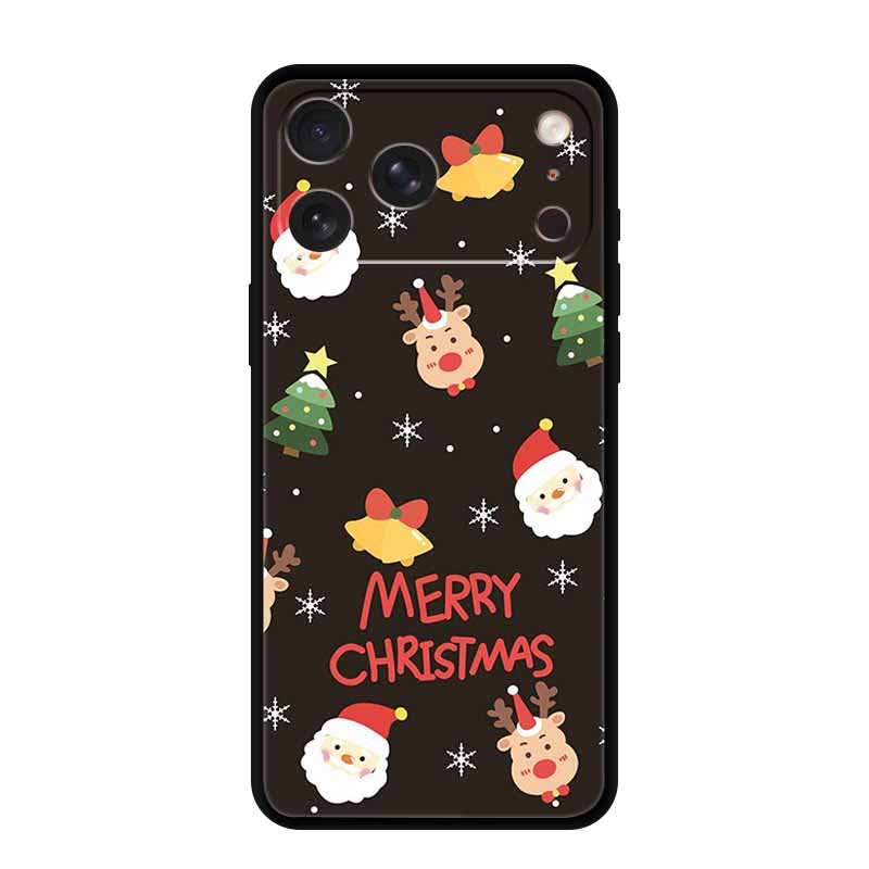 For iPhone 17 Pro Max Cover iPhone17 Pro Back Protective Phone Case For iPhone 17 Air Santa Christmas Soft Silicone TPU Coque