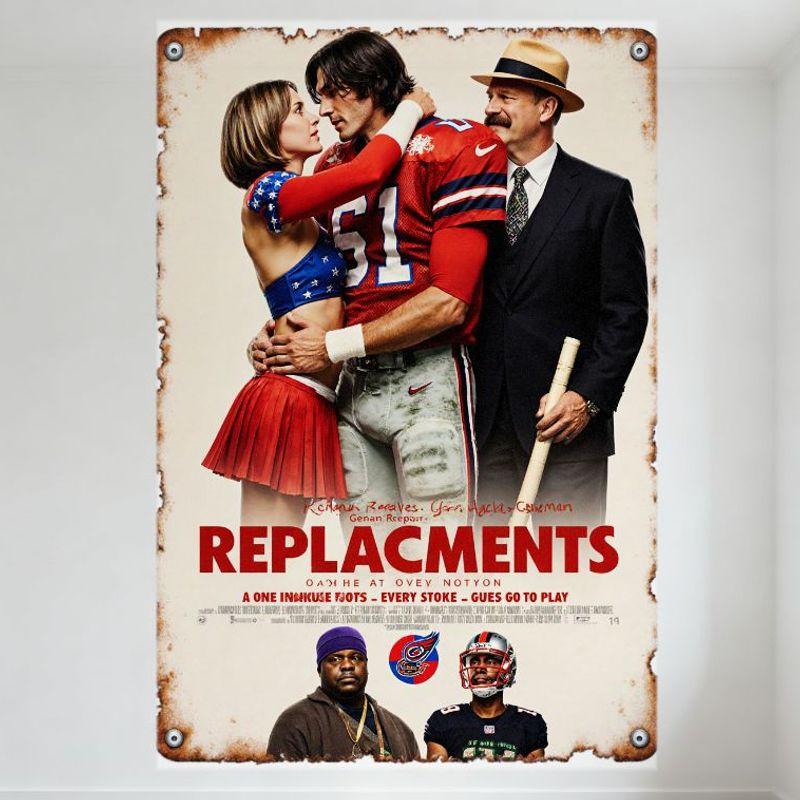 

The Replacements Vintage Tin Sign Retro Football Cheerleader Metal Plaque Man Cave Wall Decor with Classic Design 20x30cm（7.8x11.8inch）