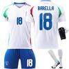 2425 European Cup Italy Football Jersey No. 14 No. 18 No. 3 Adult Youth Kids Cross-Border Export
