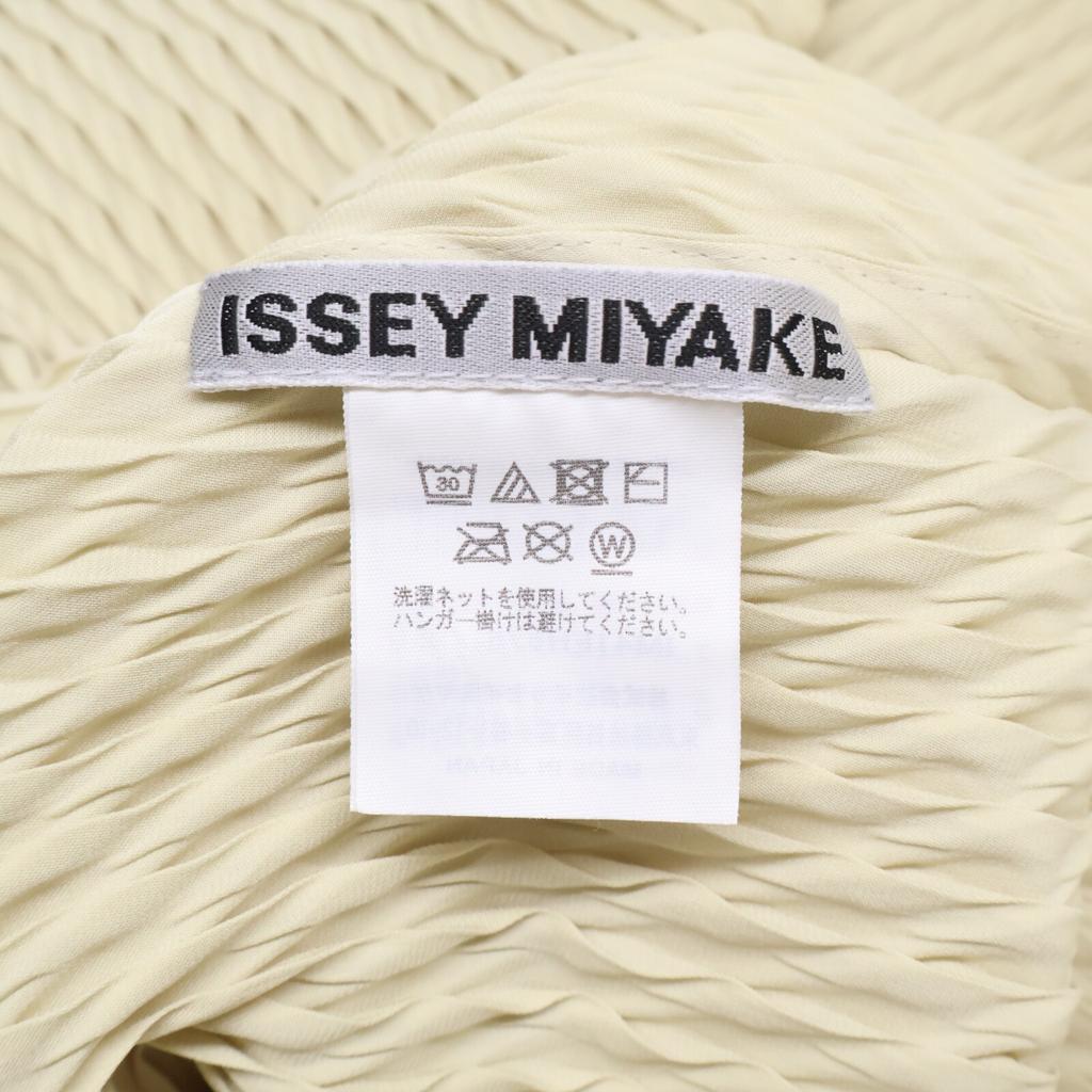 ISSEY MIYAKE [Good Condition] IM41FH676 SLEEK PLEATS Pleated Design dress 2 beigeUsed