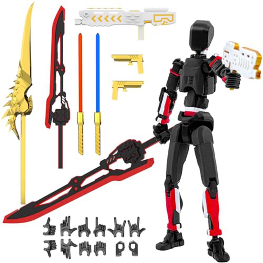 New 13 Robot Action Figure with Multiple Accessories Multi-Jointed Action Figures Action Figures Toys Home Desk Decoration Gifts
