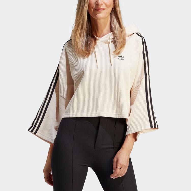 (WMNS) adidas Crop Hoodies 'Beige' Damen IC5461