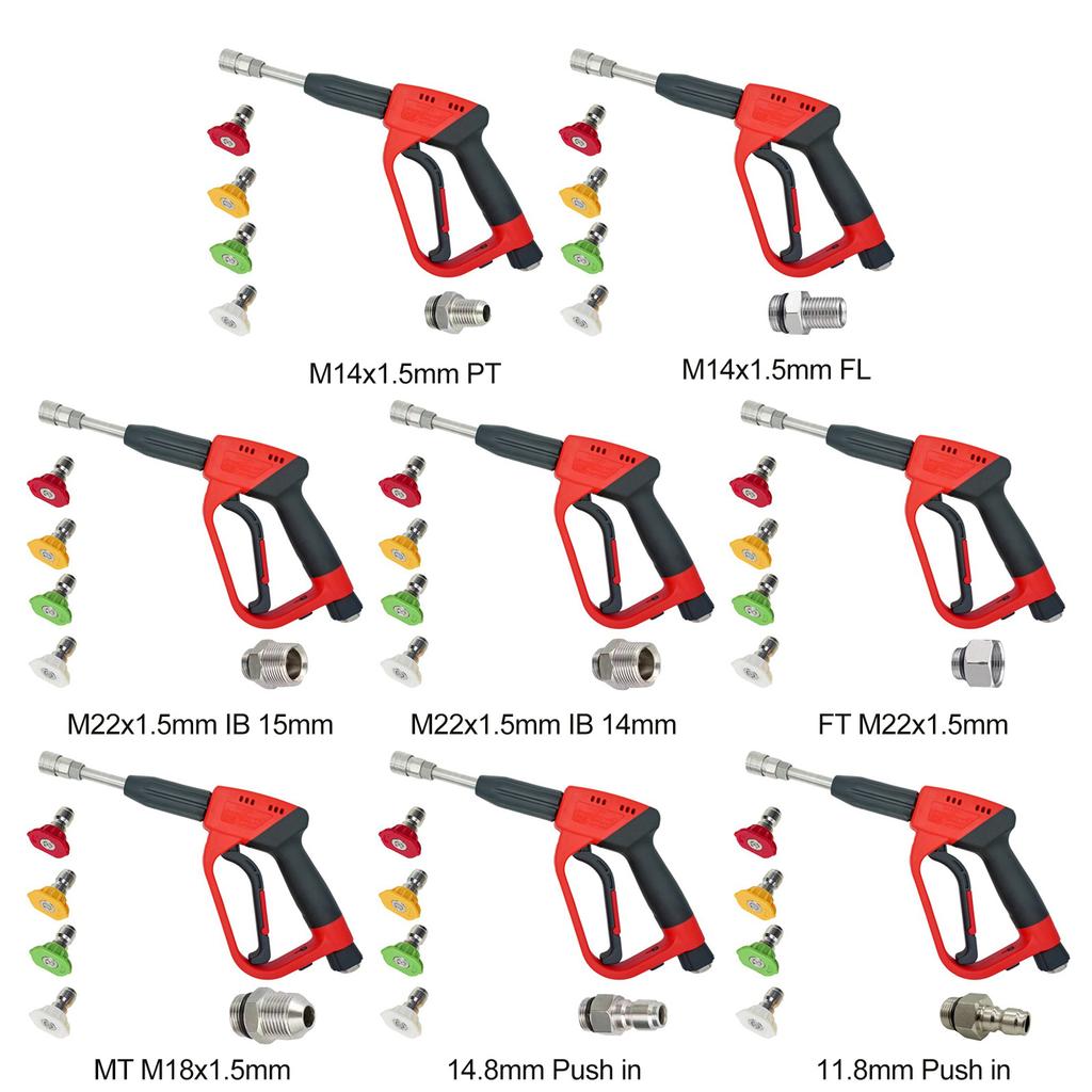 Garden Hose Nozzle Sprayers with Foam Cannon High Pressure Water Hose Nozzle with 4 Spray Nozzles Tips for Washing