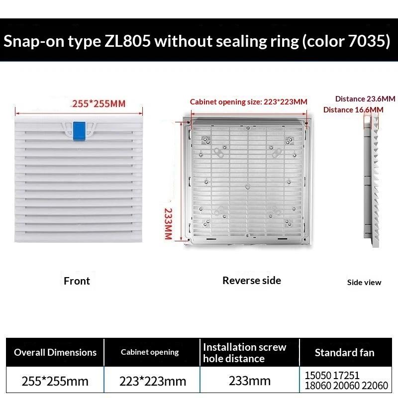 High Efficiency Air Ventilation Filter Panel ABS Cabinet White Fanless for Server Room Ventilation System