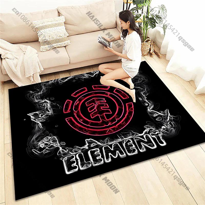 3D E Element Skateb0ards Boardsport Logo Themed Printed Carpet Modern Bedroom Living Room Sofa Decorative Rug Non Slip Mat Gift
