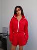 Fashion Women's Long Sleeve Zip Up Sports Cardigan Jacket with Shorts Set,  Quick Dry Breathable Workout Running Attire