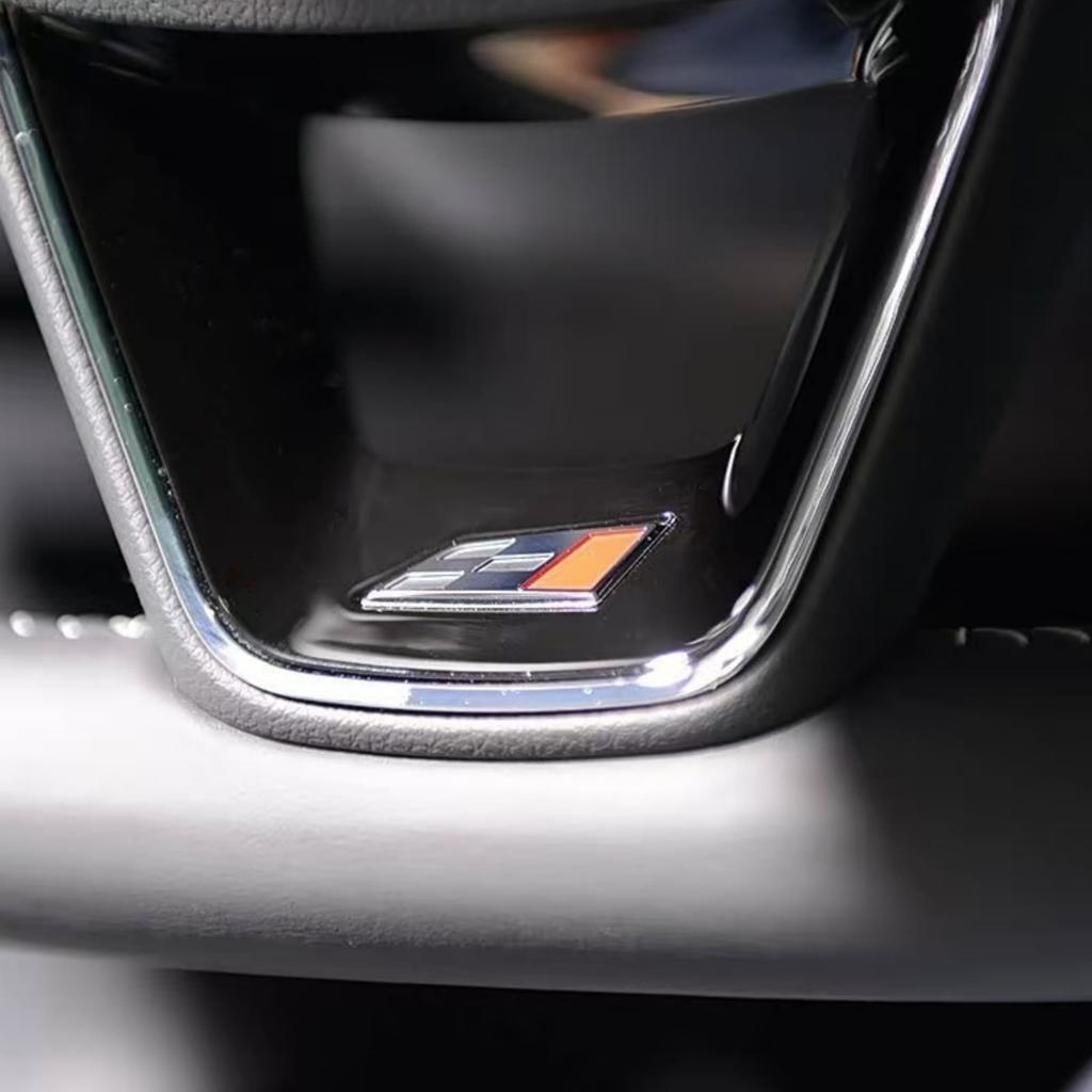 1Pc 3D Metal Car Steering Wheel Emblem Badge Sticker for Mk2 Mk3 Ateca Ibiza Leon VZ Cupra Tarraco Alhambra Exeo Arona Formula Race