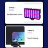Handy-Licht LED Dimmbares Selfie-Licht für Handy und Kamera mit 1800mAh Akku 3 Lichtmodi für Fotografie Video