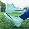 Football Shoes Men's and Women's High-top Broken Nails Spikes Children's Students Adult Grass Game Training Shoes