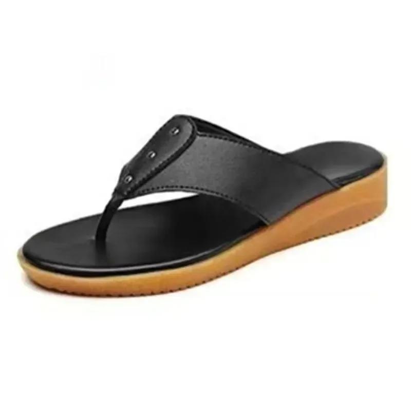 Fashion Women's Shoes 2024 Hot Sale Peep Toe Women's Slippers Fashion Rivet Beach Slippers Women High Quality Solid Flat Slipperszapatos